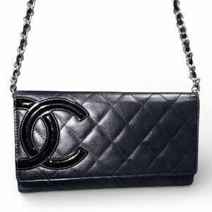 Chanel Matelasse Cambon Line Long Wallet with COA
